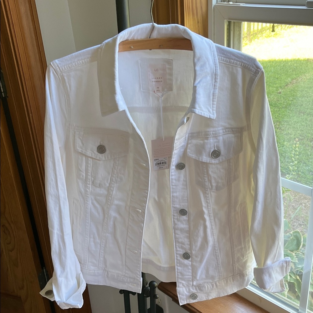 LC Lauren Conrad Bright White Jean Jacket